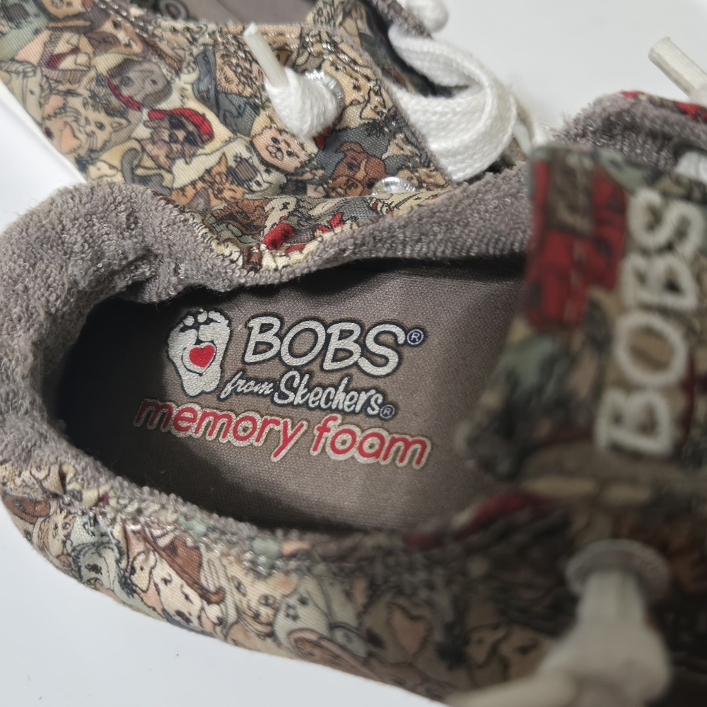SKECHERS BOBS Beach Bingo Rovers Rally Slip On Ladies Sneakers, dog cat uni, 8 - Picture 13 of 15